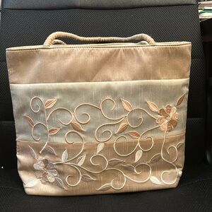 pale pink designed mini tote bag